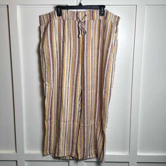 Naturals denim&co linen blend striped pants - Picture 3 of 13